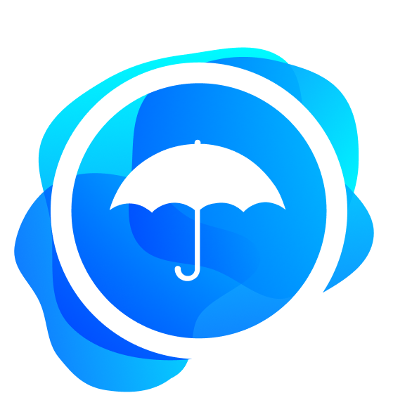 wcs umbrella over blue