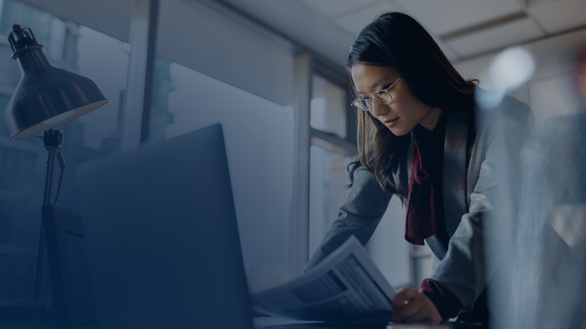woman on computer